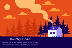 De mooie vectorillustratie van het Huis moderne vlakke ontwerp Royalty-vrije Stock Afbeelding De mooie vectorillustratie van het Huis moderne vlakke ontwerp Royalty-vrije Stock Afbeelding