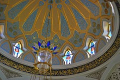 De moskeebinnenland van Kulsharif in Kazan het Kremlin, Rusland stock fotografie De moskeebinnenland van Kulsharif in Kazan het Kremlin, Rusland stock fotografie