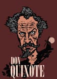 De muuraffiche voor trekt Don Quichot aan vector illustratie De muuraffiche voor trekt Don Quichot aan vector illustratie