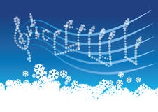 De muziek van de winter vector illustratie De muziek van de winter vector illustratie