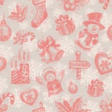 De naadloze achtergrond van Kerstmis stock illustratie De naadloze achtergrond van Kerstmis stock illustratie