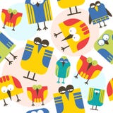 De naadloze vogel van het patroonbeeldverhaal vector illustratie De naadloze vogel van het patroonbeeldverhaal vector illustratie