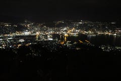 De nachtmening van Onderstel Inasa, Nagasaki royalty-vrije stock afbeeldingen De nachtmening van Onderstel Inasa, Nagasaki royalty-vrije stock afbeeldingen