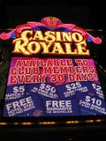 De nachtverlichting van Royale van het Casino van Vegas van Las, royalty-vrije stock foto De nachtverlichting van Royale van het Casino van Vegas van Las, royalty-vrije stock foto