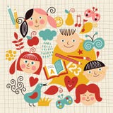 De nuevo a escuela ilustración del vector De nuevo a escuela ilustración del vector