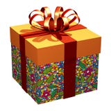 De Omslag Natuurlijke Pattern_3D van de Doos van de gift geeft terug vector illustratie De Omslag Natuurlijke Pattern_3D van de Doos van de gift geeft terug vector illustratie