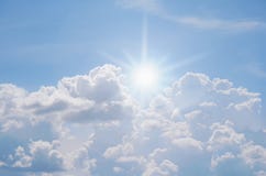 De onderbreking van de zon stock fotografie De onderbreking van de zon stock fotografie