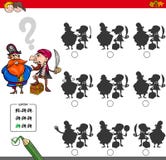 De onderwijsactiviteit van het schaduwspel met piraten vector illustratie De onderwijsactiviteit van het schaduwspel met piraten vector illustratie