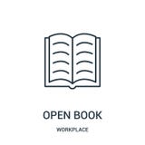 de open vector van het boekpictogram van werkplaatsinzameling De dunne van het het overzichtspictogram van het lijn open boek vec stock illustratie de open vector van het boekpictogram van werkplaatsinzameling De dunne van het het overzichtspictogram van het lijn open boek vec stock illustratie