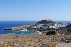 De Oude Stad van Lindos royalty-vrije stock afbeeldingen De Oude Stad van Lindos royalty-vrije stock afbeeldingen