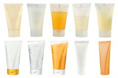 De pakkenâ buizen van schoonheidsmiddelen stock fotografie De pakkenâ buizen van schoonheidsmiddelen stock fotografie