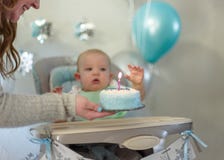 De partij van de baby` s eerste verjaardag royalty-vrije stock fotografie De partij van de baby` s eerste verjaardag royalty-vrije stock fotografie
