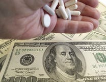 De pillenpil van handdollars, medicinepharmaceutical tablet, stock foto De pillenpil van handdollars, medicinepharmaceutical tablet, stock foto