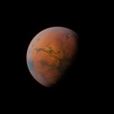 De Planeet Mars bij drie - kwarten stock illustratie De Planeet Mars bij drie - kwarten stock illustratie