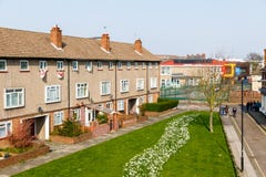 De Raad huisvestingsblok in het UK royalty-vrije stock afbeelding De Raad huisvestingsblok in het UK royalty-vrije stock afbeelding