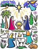 De Reeks van de Geboorte van Christus van Kerstmis vector illustratie De Reeks van de Geboorte van Christus van Kerstmis vector illustratie