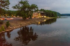 De rivier van Delaware bij de zomer van Historische Nieuwe Hoop, PA stock afbeeldingen De rivier van Delaware bij de zomer van Historische Nieuwe Hoop, PA stock afbeeldingen