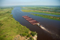 De Rivier van Paraguay stock foto De Rivier van Paraguay stock foto