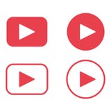 De rode kleur van de spelknoop Video de knooppictogram vectoreps10 van speltv vector illustratie De rode kleur van de spelknoop Video de knooppictogram vectoreps10 van speltv vector illustratie
