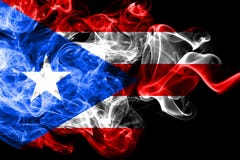 De rookvlag van Puerto Rico, vlag van het grondgebied van Verenigde Staten de afhankelijke stock fotografie De rookvlag van Puerto Rico, vlag van het grondgebied van Verenigde Staten de afhankelijke stock fotografie