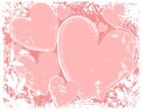 De roze Witte Achtergrond Grunge van Harten vector illustratie De roze Witte Achtergrond Grunge van Harten vector illustratie