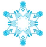 De sneeuwvlok van de caleidoscoopwaterverf vector illustratie De sneeuwvlok van de caleidoscoopwaterverf vector illustratie