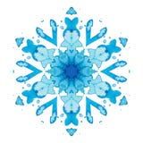 De sneeuwvlok van de caleidoscoopwaterverf stock illustratie De sneeuwvlok van de caleidoscoopwaterverf stock illustratie