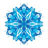 De sneeuwvlok van de caleidoscoopwaterverf royalty-vrije illustratie De sneeuwvlok van de caleidoscoopwaterverf royalty-vrije illustratie