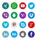De sociale media knopen van de pictograminzameling vector illustratie De sociale media knopen van de pictograminzameling vector illustratie