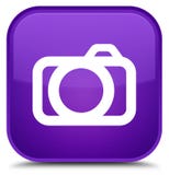 De speciale purpere vierkante knoop van het camerapictogram Royalty-vrije Stock Afbeeldingen De speciale purpere vierkante knoop van het camerapictogram Royalty-vrije Stock Afbeeldingen
