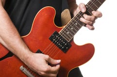 De speler van de gitaar Stock Afbeelding De speler van de gitaar Stock Afbeelding