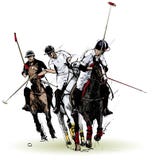 De spelers van het polo royalty-vrije illustratie De spelers van het polo royalty-vrije illustratie