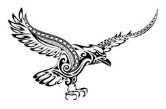 De stammenvorm van de tatoegeringskraai royalty-vrije illustratie De stammenvorm van de tatoegeringskraai royalty-vrije illustratie