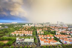 De stedelijke Horizon van de Stad, Ho-Chi-Minh-Stad, Vietnam stock afbeeldingen De stedelijke Horizon van de Stad, Ho-Chi-Minh-Stad, Vietnam stock afbeeldingen
