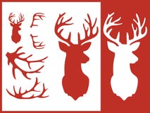 De stencils van hertenhoornen vector illustratie De stencils van hertenhoornen vector illustratie
