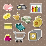 De stickers van de Financiën & van het Geld van het beeldverhaal royalty-vrije illustratie De stickers van de Financiën & van het Geld van het beeldverhaal royalty-vrije illustratie
