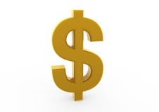 or de symbole du dollar 3d Images libres de droits or de symbole du dollar 3d Images libres de droits