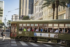 De Tramrail van New Orleans, Louisiane Stock Afbeelding De Tramrail van New Orleans, Louisiane Stock Afbeelding