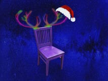De troon van het ongebruikelijke Nieuwjaar van Santa Claus royalty-vrije stock afbeelding De troon van het ongebruikelijke Nieuwjaar van Santa Claus royalty-vrije stock afbeelding