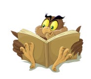 De uil leest boek vector illustratie De uil leest boek vector illustratie
