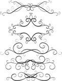 De uitstekende vector wervelt tekstkaders en decoratieve elementen stock illustratie De uitstekende vector wervelt tekstkaders en decoratieve elementen stock illustratie