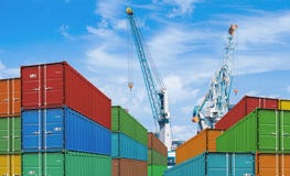De uitvoer of de invoer de stapels van de verschepende ladingscontainer