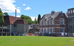 De Universiteit van Christus, Christchurch, Nieuw Zeeland royalty-vrije stock foto's De Universiteit van Christus, Christchurch, Nieuw Zeeland royalty-vrije stock foto's