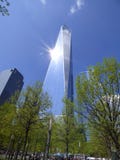 De V.S. New York Maalde Nul Één World Trade Center royalty-vrije stock afbeeldingen De V.S. New York Maalde Nul Één World Trade Center royalty-vrije stock afbeeldingen