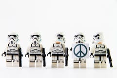 De van de filmstomtrooper van legostar wars minicijfers Stock Fotografie De van de filmstomtrooper van legostar wars minicijfers Stock Fotografie
