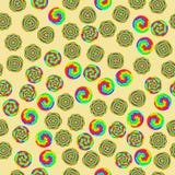 De vector gekleurde regenboog omcirkelt naadloos patroon royalty-vrije illustratie De vector gekleurde regenboog omcirkelt naadloos patroon royalty-vrije illustratie