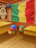 De vector houten club van Jamaïca is kleurrijk royalty-vrije illustratie De vector houten club van Jamaïca is kleurrijk royalty-vrije illustratie