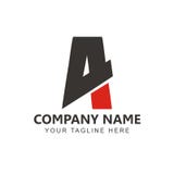 De vector van de brievena4 Logo Design inspiratie stock illustratie De vector van de brievena4 Logo Design inspiratie stock illustratie