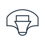 De vector van het basketbalpictogram op witte achtergrond, Basketbalteken wordt geïsoleerd dat vector illustratie De vector van het basketbalpictogram op witte achtergrond, Basketbalteken wordt geïsoleerd dat vector illustratie