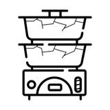 De Vector van het boilerpictogram stock illustratie De Vector van het boilerpictogram stock illustratie